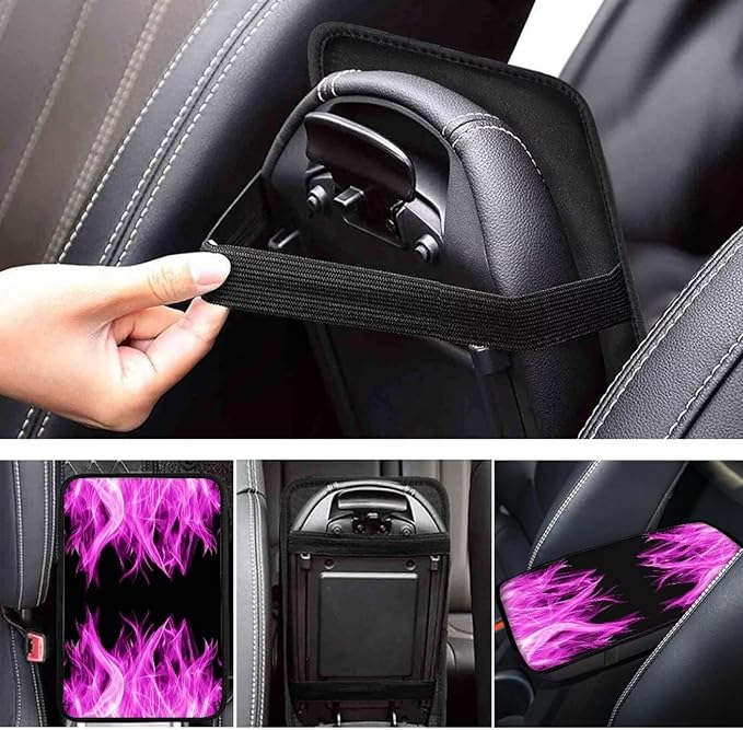 Auto Center Console Pad Fire Car Armrest Cushion Covers, Protect from Pet Claws, Dirt, and Sticky Fingers