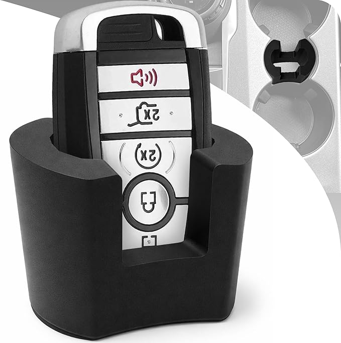 Key Fob Holder for Ford Bronco Sport 2021 2022 2023 2024 2025 Center Console Cup Holder Insert Key Organizer Interior Accessories for Bronco Sport