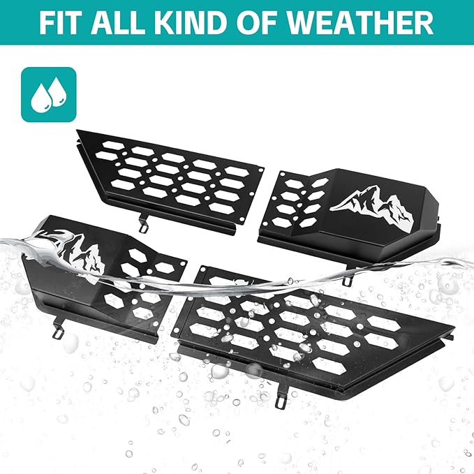 Front Door Pocket Cup Holder Organizer Compatible with 2018-2026 Jeep Wangler JL JLU 4xe Rubicon Sahara & Gladiator JT Accessories, Metal Door Side Insert Storage Box (Not for Power Seats)