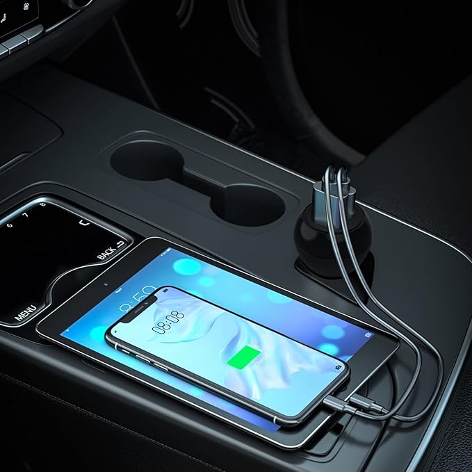 USB C Car Plug Fast Charging Adapter, 38W 2 Port Multi Port Car Charger, PD 20W & QC 18W Cigarette Lighter Adapter for iPhone 14/13/12, iPad Air/Pro, S20/S10, Note 21/20