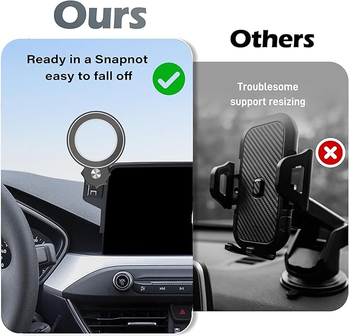 Car Phone Holder for Ford Escape 2020-2025 2026 Accessories Apply to 8 Inch Touch Screen Fixed Clip Magnetic Cell Phone Mount Hands-Free 360 Degree Rotation