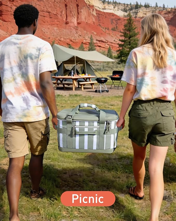 TOURIT Soft Sided Cooler Bag Insulated 48/60 Cans, Large Collapsible & Leakproof Ice Chest for Picnic, Beach, Camping, Travel