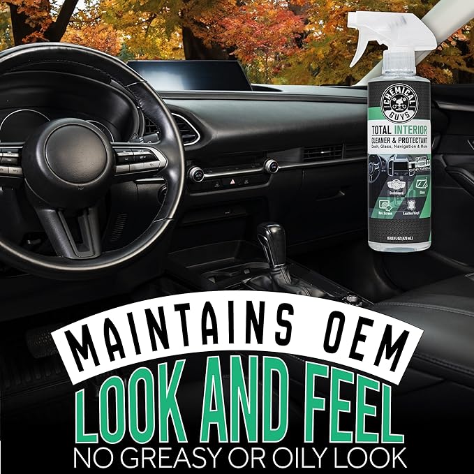 Chemical Guys Total Interior Cleaner and Protectant, New Car Smell, (Safe for Cars, Trucks, SUVs, Jeeps, RVs & More) Extra Large 32 fl oz