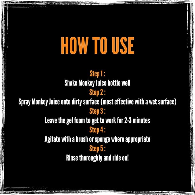 Tru-Tension | Monkey Juice Gel Motorcycle Cleaner | For Bicycle, Motorbike, Car, Boat & Caravan Surfaces | 1L