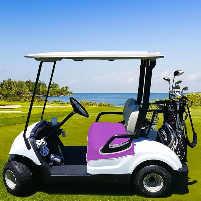 YOKYHOM Golf Cart Seat Covers for 2/4-Seater, Microfiber Seat Towel Blanket, Keeps Seats Cool, Clean & Comfortable, Fits EZGO, Club Car, Yamaha, 51"x31"