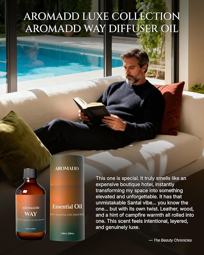 AROMADD Way Diffuser Oil Inspired by Luxury Hotel Scent 6.76 Fl Oz (200ml), Aroma Diffuser & Hotel Fragrance Diffuser Oil, Essential Oil Diffuser for Aromatherapy, Long-Lasting