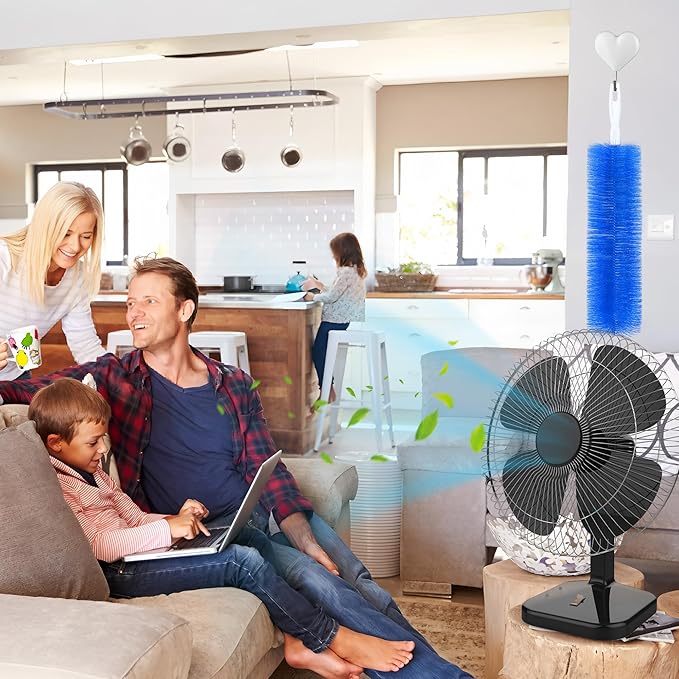 Fan Cleaner Brush Bendable Fans Duster Reusable Dust Remover Plastic Dust Cleaner Flexible Microfiber Head Ceiling Brush for Fans Air Conditioning Home Car Vents Curtain Box Fan Shutters, 3 Pcs