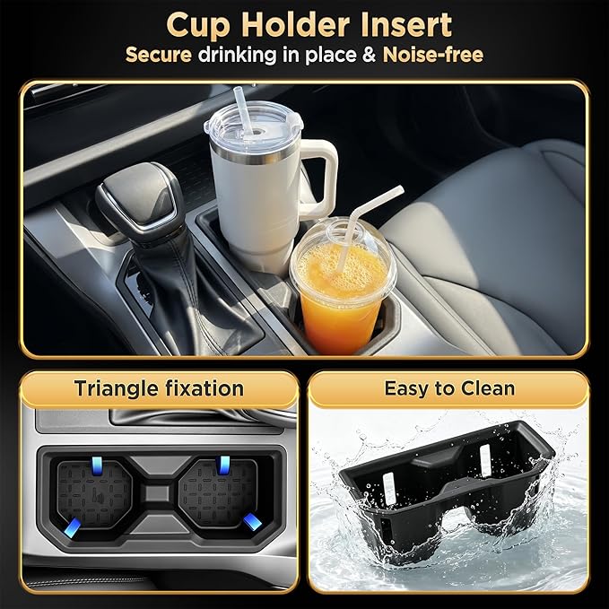 5PCS for Toyota RAV4 2026 Center Console Organizer Armrest Divider Wireless Charging Pad Cup Holder for Toyota RAV4 Accessories 2026(Not for Limited)