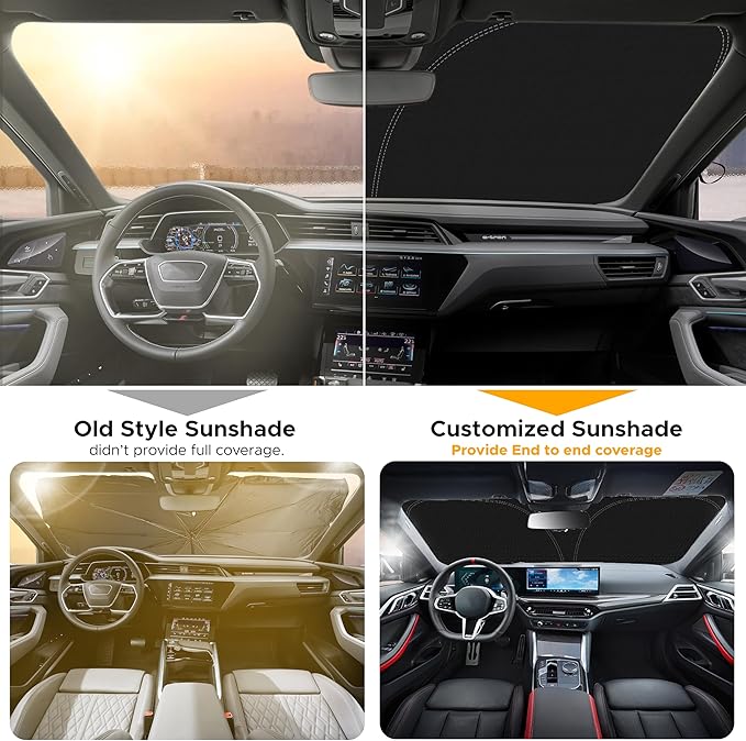 Econour Windshield Sunshade for Alfa Romeo 4C 2015-2018, 2019, 2020 Sun Visor for Front Window Sun Shade Cover, UV Blocker & Protector, Car Accessories