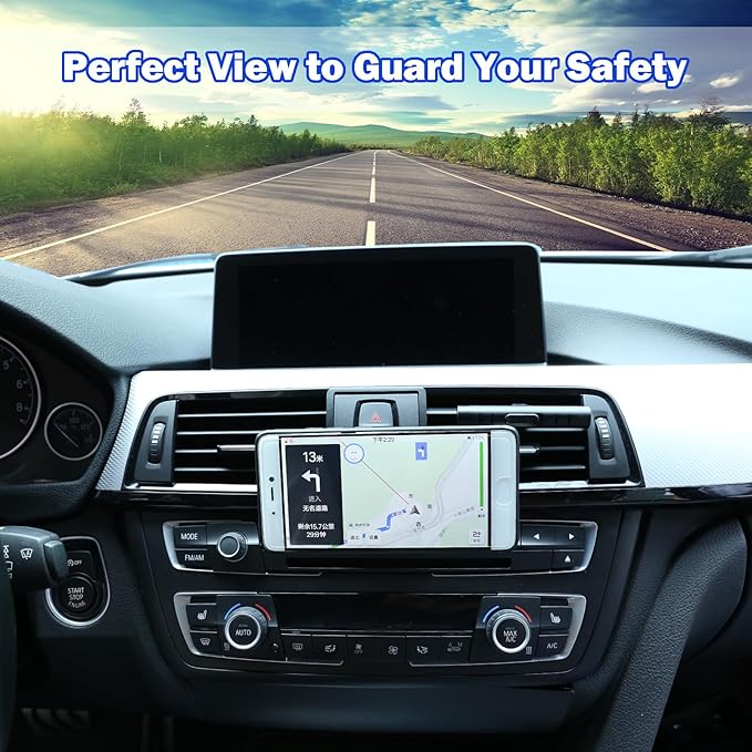 Car Mobile Phone Mount Compatible with BMW 3 4 Series M3 M4 F30 F31 F32 F33 F34 F36 F80 F82 F83 360-Degree Rotary Cell Phone Holder Navigation Bracket Accessories(Magnet)Suggested Purchase Style B