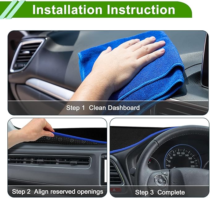 Dashboard Cover for Nissan 350Z 2003-2009 Non-Slip Interior Dash Cover Mat Polyester Silicone