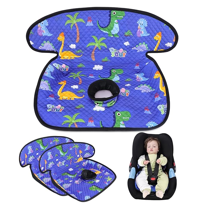 Piddle Pad Car Seat Liner, Waterproof Soft Car Seat Protector for Potty Training, Travel-Friendly Baby Toddler Carseat Cover, Machine Washable Liner for Spills, Potty Accidents (Blue, 2PC)