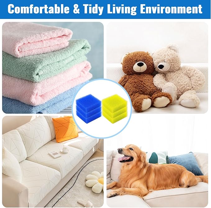 6PCS Pet Hair Remover for Laundry, Ultra-Adhesive Dryer Cat & Dog Hair Catcher, Reusable & Eco-Friendly Lint & Fur Remover, Pet Hair Removal Tool for Washing Machine, Safe for All Fabrics