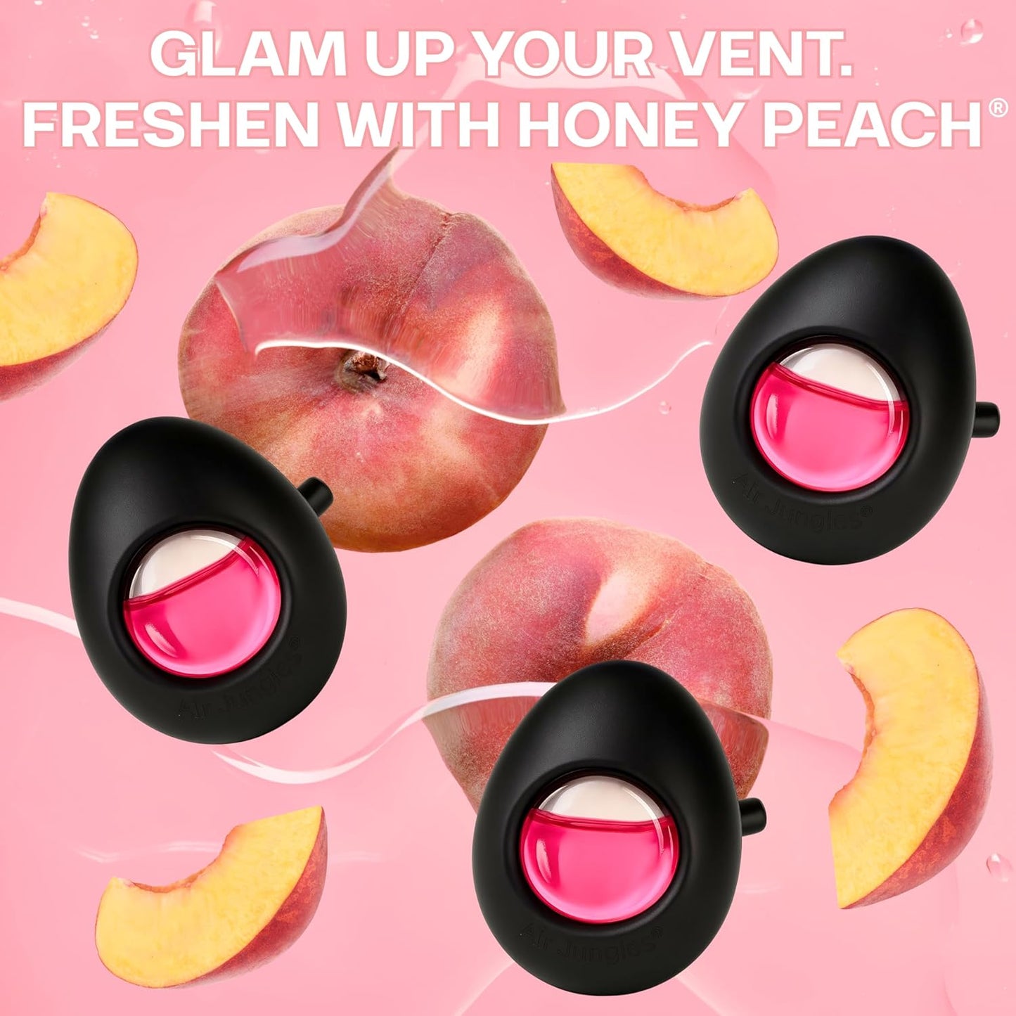 Air Jungles Car Air Freshener Vent Clip 4 Count, 4 ml Each, Long-Lasting Car Odor Eliminator, Up to 120 Days Freshness for Auto, Truck, Home