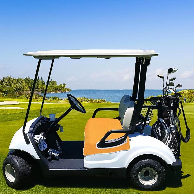 YOKYHOM Golf Cart Seat Covers for 2/4-Seater, Microfiber Seat Towel Blanket, Keeps Seats Cool, Clean & Comfortable, Fits EZGO, Club Car, Yamaha, 51"x31"