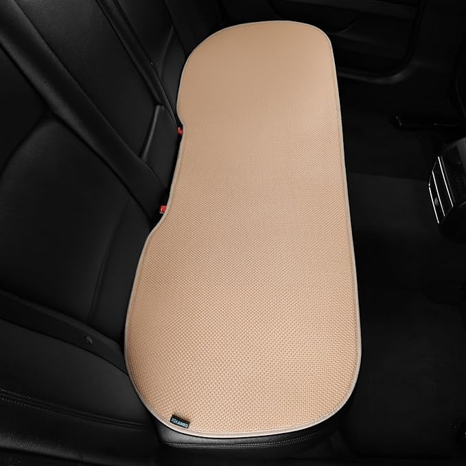 All Season Rear Bench Car Seat Covers Khaki - Breathable Car Seat Protectors with Anti Slip Bottom - Durable Auto Seat Cushions Universal Fit for Vehicles Cars SUV Trucks Size M
