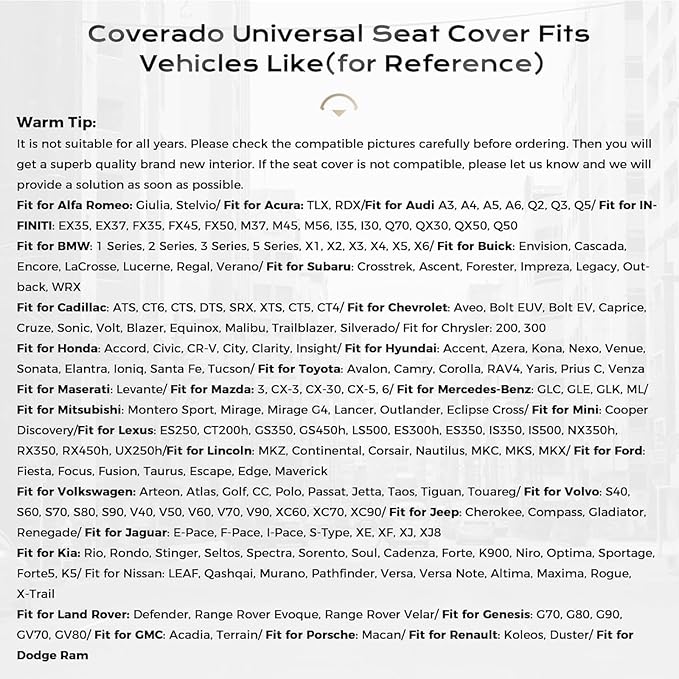 Coverado Front Seat Covers, Luxury Leather Seat Covers for Cars, Automotive Seat Cover, Car Seat Protector Waterproof, Premium Car Seat Covers Car Seat Cushions Universal Fit for Most Cars (Gray&Pink)