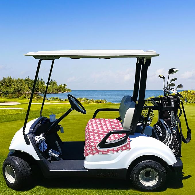YOKYHOM American Flag Golf Cart Seat Covers for 2/4-Seater, Patriotic USA Seat Towel Blanket Keeps Seats Cool & Clean for Summer, Microfiber Fits EZGO, Club Car, Yamaha, 51"x31"