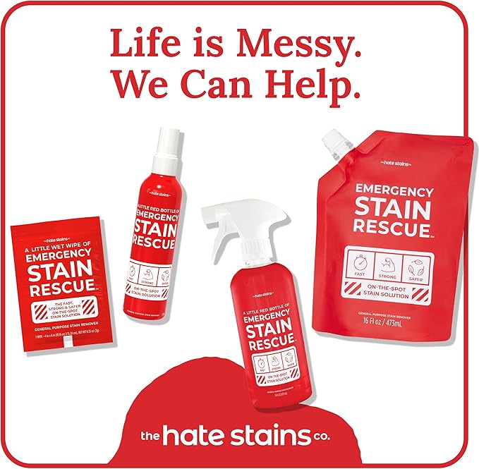 Emergency Stain Rescue Stain Remover Spray - Spray & Wash Treater for Clothes - Carpet Stain Remover & Wine Carpet Cleaner - No Added Phosphates - 4 Fl Oz, Pack of 1