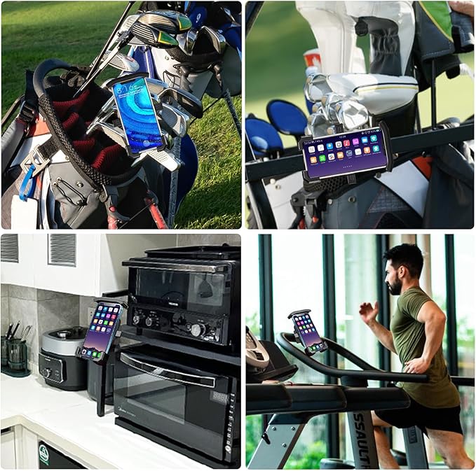 Roykaw Golf Cart Magnetic Phone Holder Mount Compatible with EZGO/Club Car/Yamaha, Compatible with iPhone/Galaxy/Google Pixel, Ultra Strength Magnet/360° Rotatable/One-Handed Pick & Place