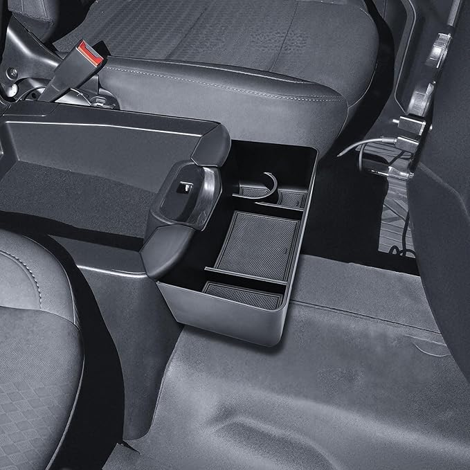 TACOBRO Center Console Hanging Organizer Box Compatible with 2019-2025 2026 Chevy Silverado/GMC Sierra 1500 and 2020-2026 Silverado/Sierra 2500HD 3500HD Accessories, Split Bench Seat ONLY