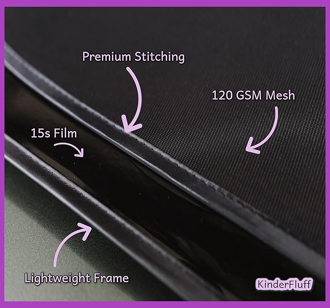 Car Window Shades - Certified 99.79% UVA & 99.95% UVB sun protection. Award winning car sun shade for side windows. 4 Pack (2 Transparency options) 22" x 14" -window shade for car baby by Kinder Fluff