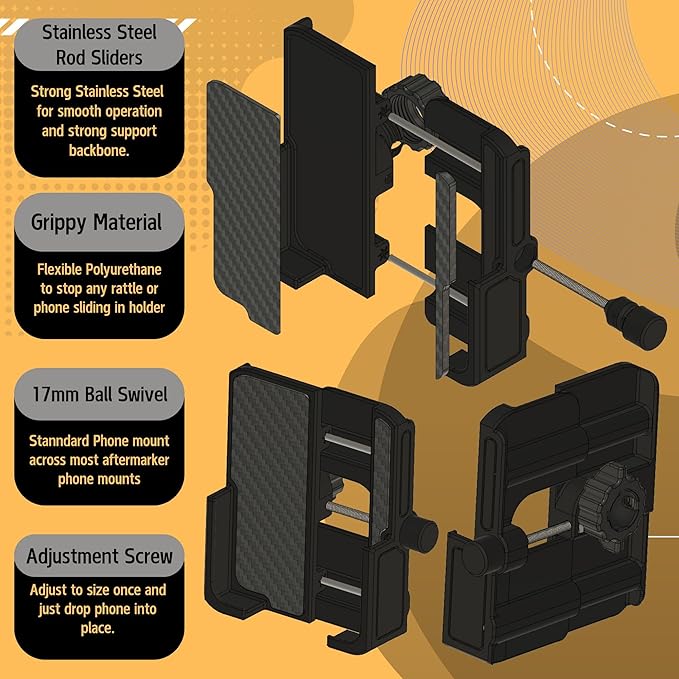 Phone Holder for Jeep Wrangler-JL- (2018-2023) JL JLU Gladiator JT Cradle Mount and Magsafe Compatible (Cradle Phone Holder)