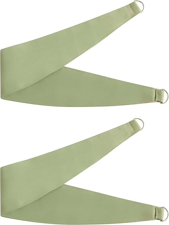 Bujasso Sage Green Blackout Curtains with Sheer Overlay Mix and Match Double Layer Thermal Insulated Window Panels 84 inch for Living Room Bedroom Green Drapes with Tiebacks Grommet Top 54" Wx84 Lx2