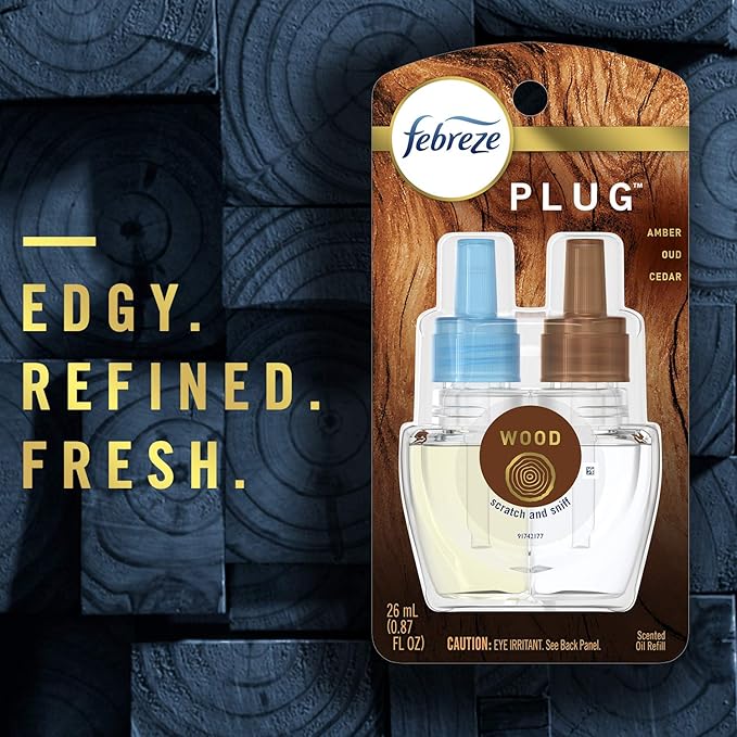 Febreze Origins Fade Defy PLUG Air Freshener & Odor Fighter, Ocean, (2) .87 fl. oz. Oil Refills