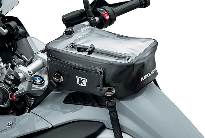 Kuryakyn 5172 Tørke 7L Dry Tank Bag: Clear Waterproof Pouch Storage with High Strength Magnetic Base and Strap Kit