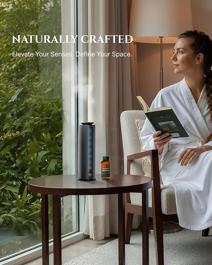 AROMADD Breathe Diffuser Oil 3.38 Fl Oz (100ml), Light Aroma Diffuser & Hotel Fragrance Diffuser Oil, Essential Oil Ideal for Anyone Who Loves a Fresh Scent Without Heavy Fragrance