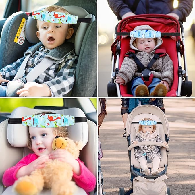 Baby Carseat Head Support,Car seat Straps Pillow Support Ban,Stroller Neck Relief Strap Headrest,Slumber Sling Sleep Positioner for Toddler Infants Child Children Kids