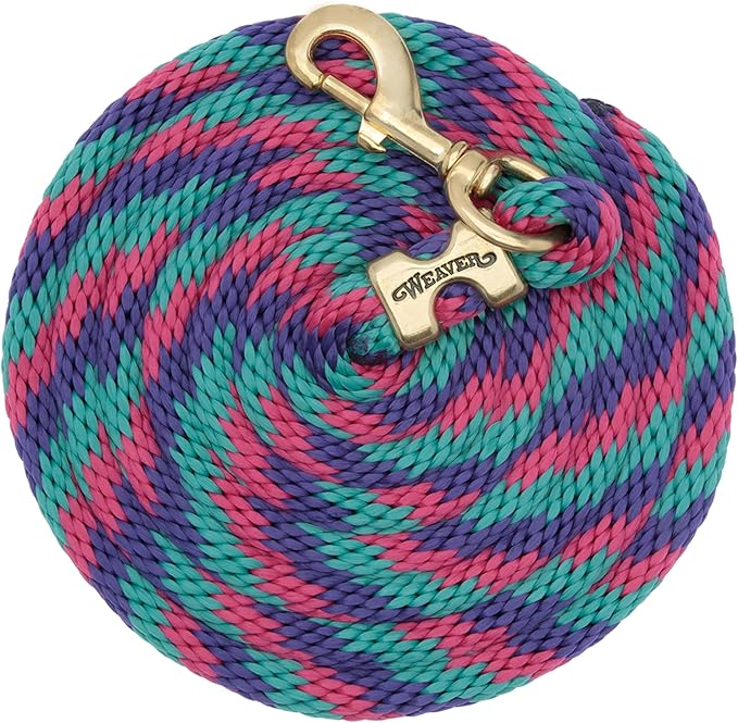Weaver Equine Performance Lead Rope, Long Horse Lead Rope with Quick Halter Attachment, Soft Comfort Grip, Barn Horse Tack for Daily Use & Showing