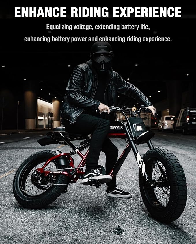 UL Listed 54.6V 3A Fast Battery Charger Compatible with Super 73 Ebikes - Waterproof 110V Power Adapter with 3-Pin Connector for Z/S/R-Series, Z Adventure, S2, RX and More eBikes Lithium Battery
