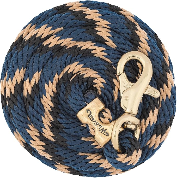 Weaver Equine Performance Lead Rope, Long Horse Lead Rope with Quick Halter Attachment, Soft Comfort Grip, Barn Horse Tack for Daily Use & Showing