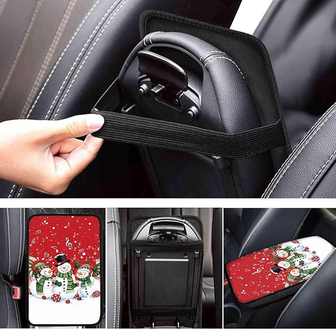 Music Snowman Arm Rest Cushion Pads for Vehicle Arm Rest Cushion Pads Anti-dust Dog & Cat Paws Protector Universal Fit for SUV/Truck/Vehicle