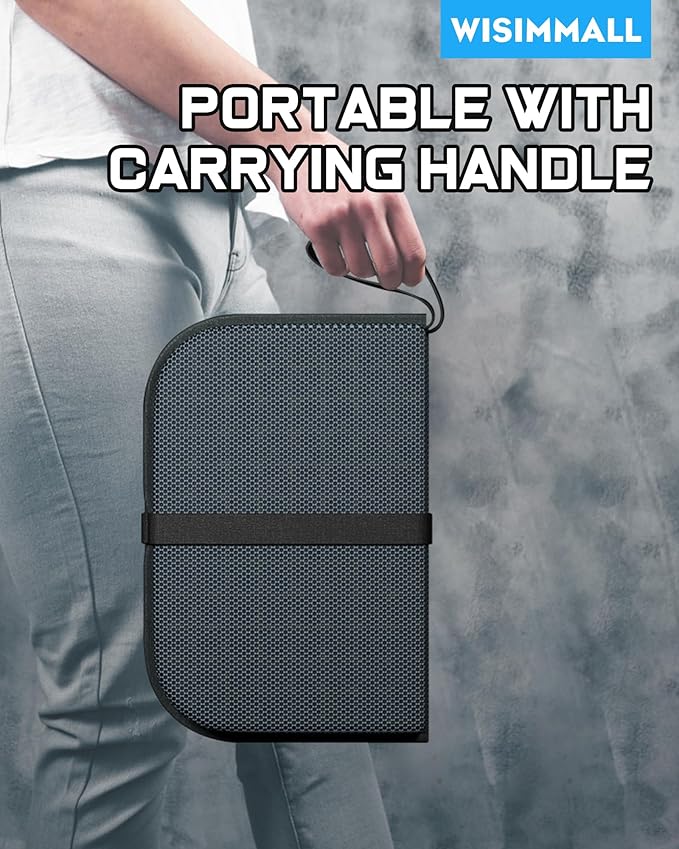 Gel Seat Cushion, Portable Travel Cushion for Long Sitting, Thick & Foldable, 14.5" x 10.5" Large Size Chair Seat Cushion for Office Chair Car Wheelchair, Relief Sciatica Coccyx Pain