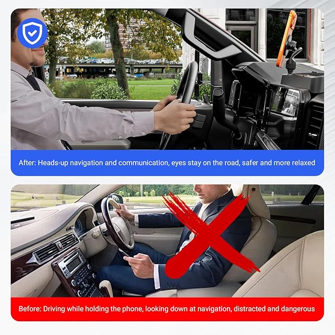 Dashboard Storage Organizer with Phone Mount Compatible with 22-26 Chevy Silverado GMC Sierra 1500 24-26 2500HD 3500HD Dash Storage Tray Replacement for 2022-2026 Chevy Silverado Accessories
