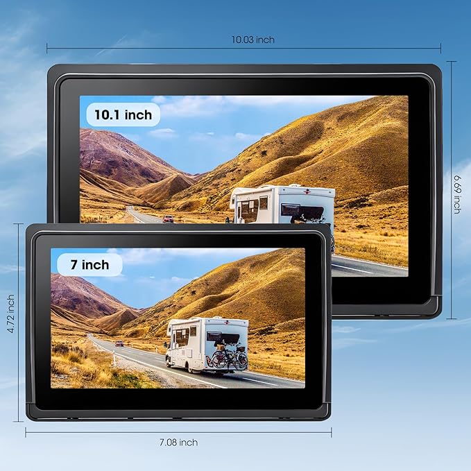Wireless RV Backup Camera System 7" 1080P Touch Screen & 4 Cameras, Compatible with Furrion Pre-Wired Plug, DVR Monitor & Waterproof Night Vision Rear Side View Camera for Trailer Truck, A14