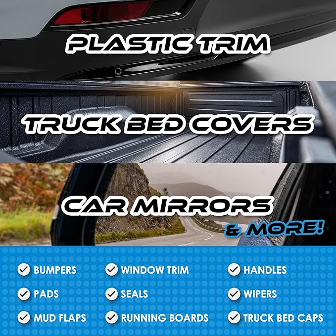 Solution Finish - Over The Top Plastic Sealer - Use for Car and Truck Detailing, Long Term Protectant for Plastic Trim, UV Resistant (4oz)