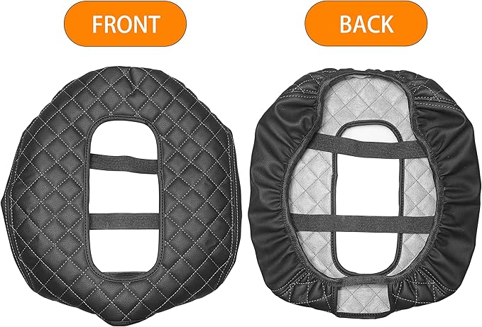 Center Console Cover for Chevy Silverado/GMC Sierra Accessories 2019-2026, Tahoe & Suburban & Yukon 2021-2026 Armrest Cover Middle Console Leather Protector Pad (Bucket Seat Consoles)(Gray Stitches)