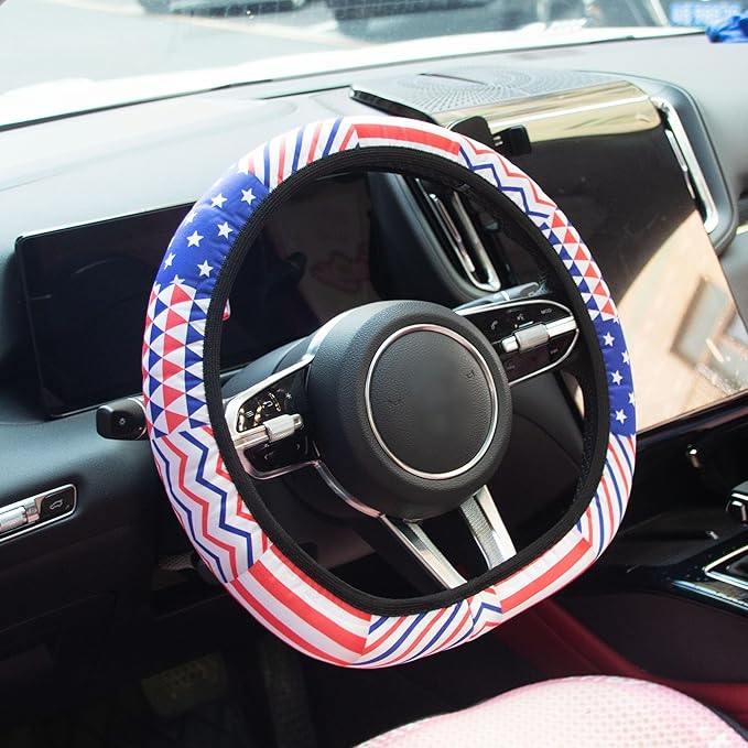 Steering Wheel Cover for Women Universal Steering Wheel Covers Protector Car Accessories for Car 15 inch