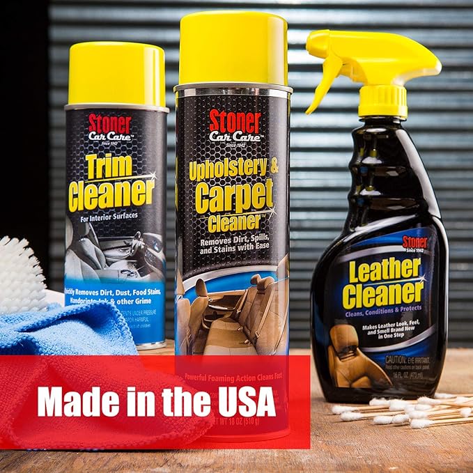 Stoner Car Care 95400 Leather Cleaner and Conditioner for 3-in-1 Car Interior Cleaner to Rehydrate Protect and Preserve Leather Surfaces, 16 Fl Oz, Pack of 1
