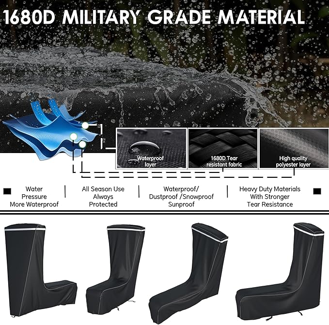 Electric Scooter Cover, Outdoor Waterproof and Dustproof Scooter Cover, Adults/Kids Electric Scooter Storage Cover, Universal Electric Scooter - L45x W24x H47 Inch, Black