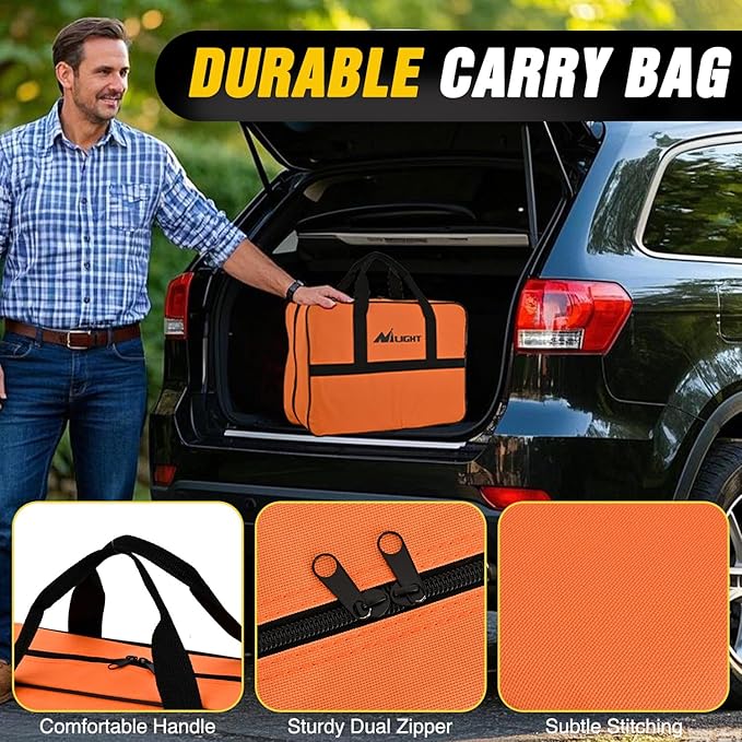 Nilight Car Emergency Kit with Jumper Cable Air Compressor Tire Repair Essential Tools First Aid Alligator Connector Electrical Kit for Travel Camping Outdoor Cars Truck SUV RV