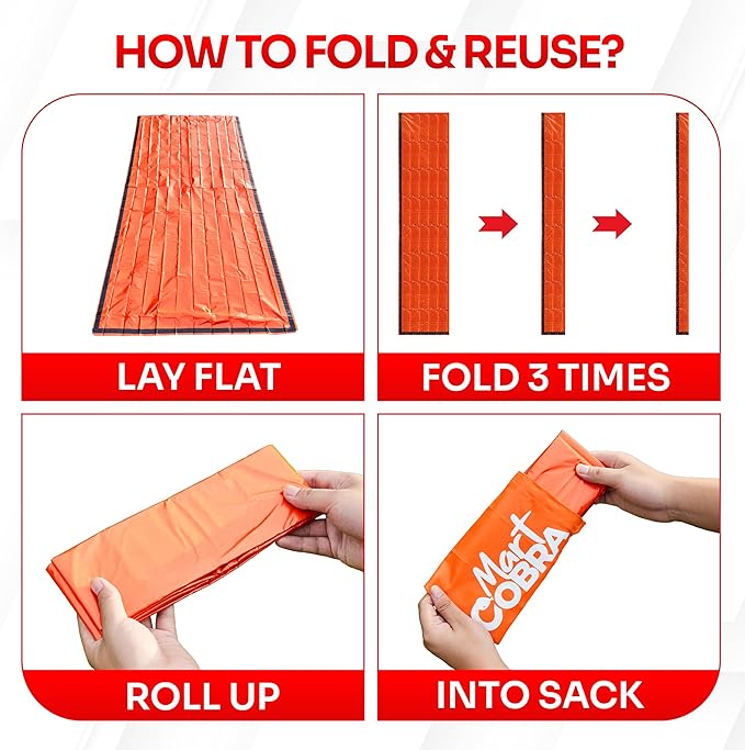 Emergency Sleeping Bag for Survival Gear and Supplies Life Bivy Sack Waterproof Mylar Emergency Blankets for Survival Kit Car Camping Gear Hiking Tac Bivvy Go Bags Supplies Sleep Sacks Shelter