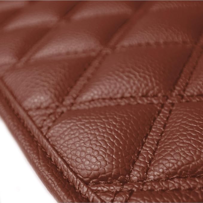 FH Group Floor Mats - Faux Leather Floor Mats for Cars, Universal Fit Automotive Floor Mats, All Purpose Car Floor Mats, PU Leather Protector Mat for Most Sedan, SUV, Truck Floor Mats Brown