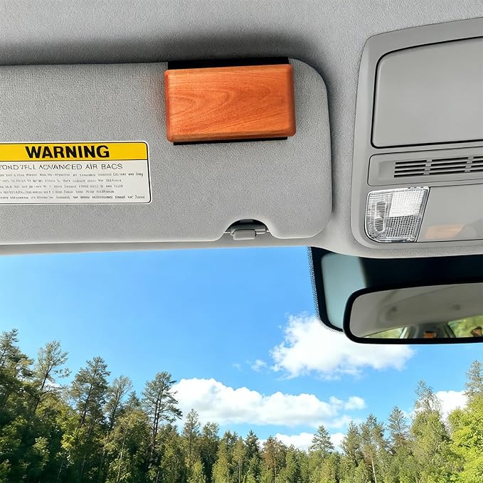 Car Air Freshener - Wood Air Freshener - Car Odor Eliminator - Long Lasting Scent - Auto Accessories -VISOR CLIP INCLUDED (Teak-Open Air-Charming Orchard)