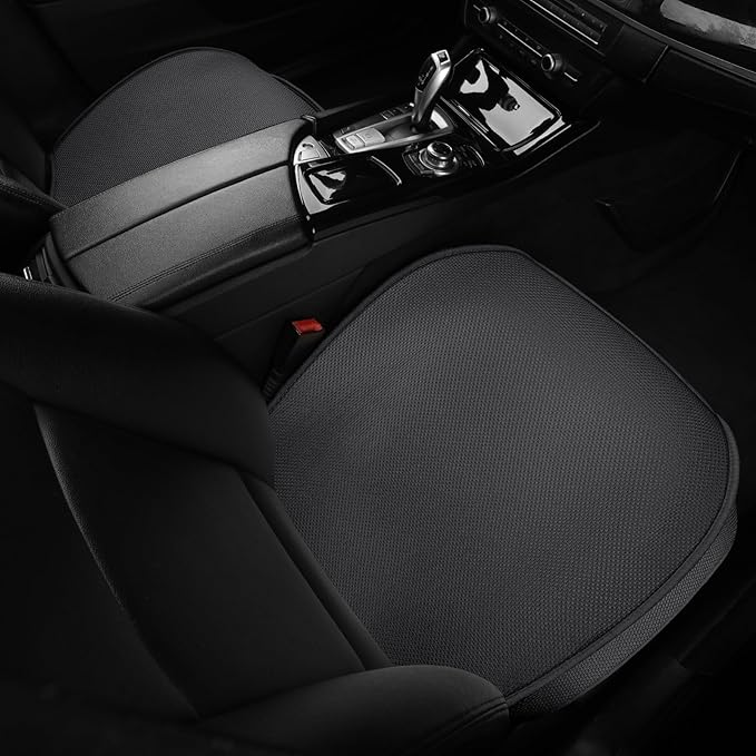 2pcs All-Season Car Seat Wraps Black - Breathable Car Seat Covers with Anti Slip Bottom - Durable Auto Seat Cushions Universal Fit for Vehicles Cars SUV Trucks Front Seats