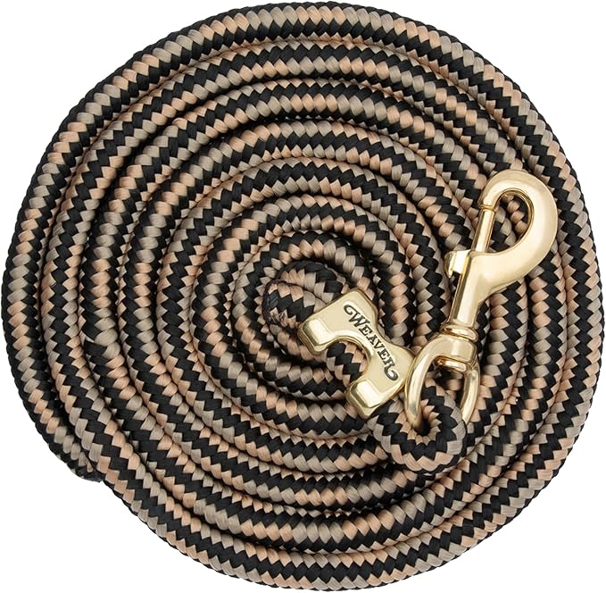 Weaver Equine Performance Lead Rope, Long Horse Lead Rope with Quick Halter Attachment, Soft Comfort Grip, Barn Horse Tack for Daily Use & Showing